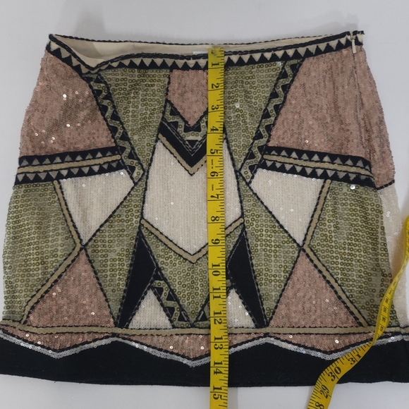 Promod sequins Bohemian mini Party skirt - Picture 7 of 15